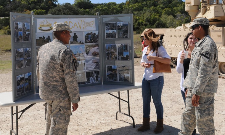 Looking at photos
